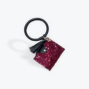 Sequined coin wallet